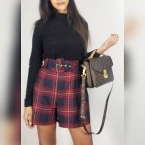 Red Plaid chic shorts
